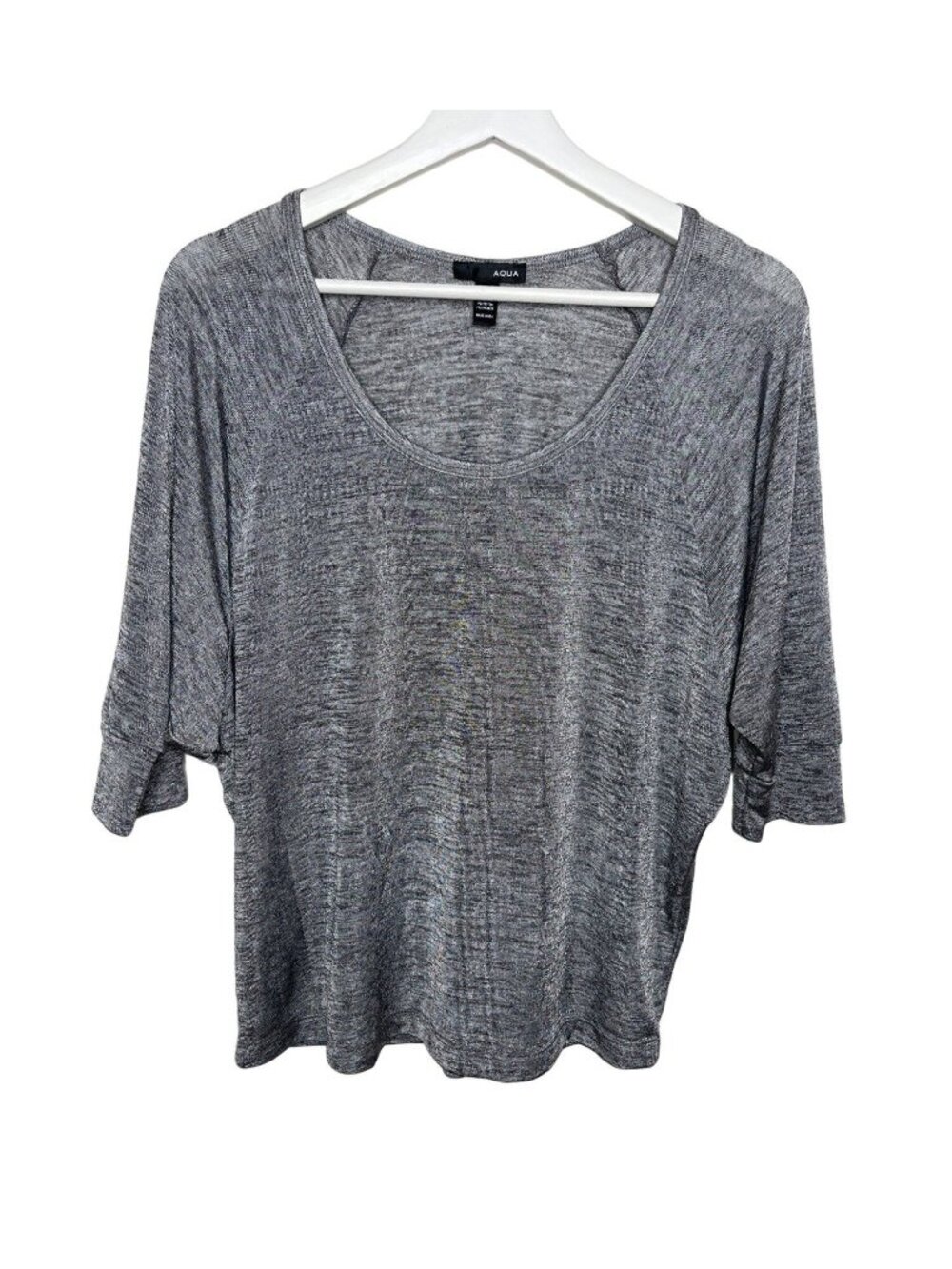 Aqua Gray Dolman Sleeve Relaxed Fit Top Size Small